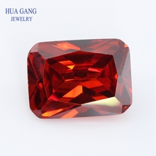 5A Garnet Octangle Shape Cut CZ Stone Synthetic Gems Cubic Zirconia For Jewelry Size 3x4~18x25mm Free Shipping 2024 - buy cheap