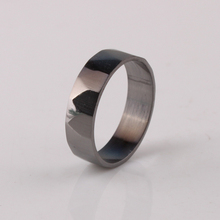 Anillos de sección negra de 6mm de ancho, anillo de acero inoxidable 316L, joyería para hombres, venta al por mayor 2024 - compra barato