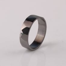 wide 6mm black  section rings 316L Stainless Steel finger ring men jewelry  wholesale 2024 - buy cheap