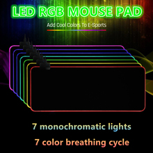 800x300cm LED RGB mouse pad Lighting gaming mousepad glowing LED extend Illuminated Keyboard colorful non-slip for computer PC 2024 - buy cheap