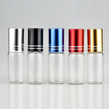 Frascos de rolo de óleo essencial de vidro transparente, 20 peças 5ml com bolas de rolo de aço, aromaterapia, perfumes, bexigas de lábios, rolo de vidro na garrafa 2024 - compre barato