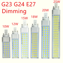 Escurecimento lâmpada led g23 g24 e27 lâmpada led 10w 12 15 18 20 25 lâmpada led milho luz smd 5730 AC85-265V tubo lâmpada 2024 - compre barato