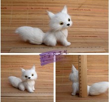 small cute white  foxes toy simulation fox doll decoration doll gift toy about 13 * 5 * 11cm 2107 2024 - buy cheap