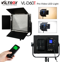 Беспроводной светодиодный светильник Viltrox для студийной съемки и видеосъемки, 60 Вт, двухцветный с регулируемой яркостью и адаптер питания постоянного тока для фотосъемки и интервью 2024 - купить недорого