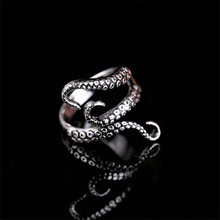 Кольца Осьминог из нержавеющей стали, регулируемые кольца для женщин и мужчин, оригинальные кольца в стиле панк, винтажные рок-пальцы, вечерние ювелирные изделия 2024 - купить недорого