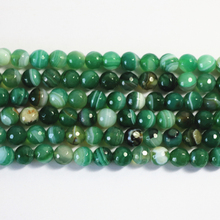 Cuentas redondas sueltas con flecos verdes para hacer joyas, piedra ónix natural cornalina 6mm 8mm 10mm 12mm, facetadas, 15 pulgadas, A16 2024 - compra barato
