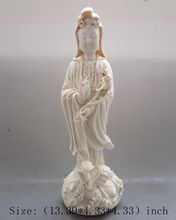 Estátua de porcelana chinesa de dehua guanyin bodisatva, 13.39 polegadas/elaborada 2024 - compre barato