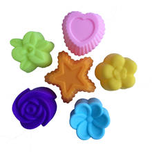 12pcs 3cm Cupcake Kitchen Rose/Heart/Star Flower Shape Silicone Baking Muffin Cup as Cake Decoration Tools for Cake Soap 2024 - buy cheap