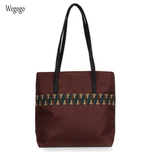 2020 New Women Embroidered Bag Simple Nylon Shoulder Bag Big Travel Beach Shopping Bag Female Oxford Large Capacity Handbag 2024 - buy cheap