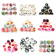 10pcs/lot skirt high-heeled shoes lip Glass Snaps Buttons 18mm Snaps Charms Fit Ginger Snaps Bracelets&Bangles Jewelry 2024 - buy cheap