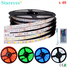 40 pcs SMD 5050 60 LED / M RGB Strip 5M/Roll LED DC12V IP65 Waterproof flashlight LED Strip Lighting Single color LED light 2024 - buy cheap