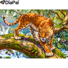 DIAPAI 5D DIY Алмазная картина 100% полная квадратная/круглая дрель "животное леопард" Алмазная вышивка крестиком 3D декор A21926 2024 - купить недорого