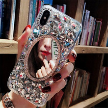 Capa espelhada de strass para xiaomi, capa de celular para modelos pocophone f1 mi 8 a2 lite a1 9 mi8 mi6 mi9 note 5 6 7 pro 6a 5 5 plus 2024 - compre barato