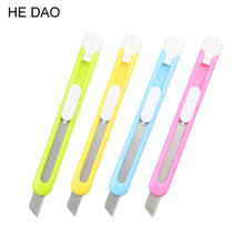 Deli Candy Color Mini Utility Knife Photo Box Paper Cutter Office School Tools Supplies Art And Craft 2024 - buy cheap