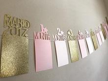 custom Twinkle Little Star gold Birthday party garlands Monthly Photo Banners buntings kids photo props decorations 2024 - buy cheap