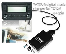 Placa de rádio para carro, adaptador usb sd aux com interface digital para scion/lexus/toyota pequeno 6 + 6 plugues usb para trocar música 2024 - compre barato