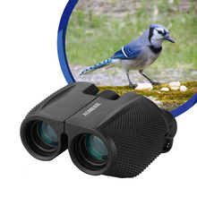 Aomekie binóculos hd 10x25 porro, lente de vidro óptico fmc telescópio para uso ao ar livre, acampamento, caça, observação de pássaros, tamanho compacto 2024 - compre barato