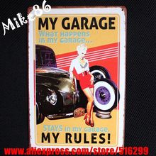 [ Mike86 ] MY GARAGE MY RULES Retro Room Tin Sign Hotel Decor Wall Painting 20*30 CM AA-308 2024 - buy cheap