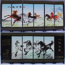 Laca china de madera de ocho caballos, hecha a mano, pantalla plegable de seis piezas 2024 - compra barato