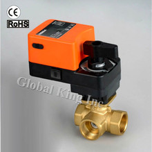 1'',AC 24V On/Off Proportional Modulating 3 Way DN25MM Motorized Electric Ball Valve 2024 - buy cheap