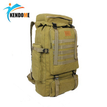 Men 60L Large Military Bag Canvas Backpack Tactical Bags Camping Hiking Rucksack Army Mochila Tactica Travel Molle Boy Outdoor 2024 - buy cheap