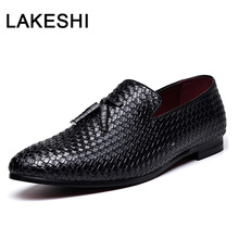 Men Casual Shoes Braid Leather Shoes Men Loafers Fashion Moccasins For Male Driving Shoes Slip On Italian Shoes For Men Flats 2024 - buy cheap