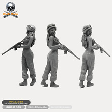Figura de soldado de resina 1/35, modelo de soldado femenino, Gou-11 2024 - compra barato