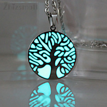 Luminous Necklace tree of Life Art tree Necklace Life tree GLOW in the DARK night luminous FOR YOURS girl 2024 - buy cheap