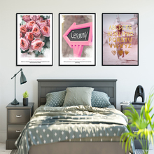 SPLSPL Romantic Girl Room Decor Pink Rose Flowers Nordic Posters and Prints Pop Art Canvas Painting Wall Picture For Living Room 2024 - buy cheap