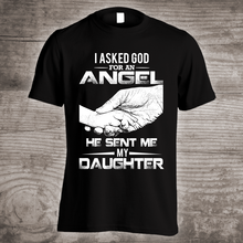 I Asked God for An Angel He Sent Me My Daughter Proud Fathers Day T Shirt Hot Sale Fashion High Quality Personality Design Shirt 2024 - buy cheap