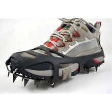Capa de sapatos antiderrapante para escalada, sapatos de neve com 18 dentes e aço manganês para caminhada ao ar livre, pesca no gelo 2024 - compre barato