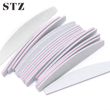 STZ 5pcs/Set Nail Files 100/180 Disposable Buffing Sanding Manicure Pedicure Buffer Block Grey Half Moon Gel Polishing Tool #831 2024 - buy cheap
