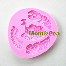 Mom&Pea 0840 Free Shipping Phoenix Shaped Silicone Mold Cake Decoration Fondant Cake 3D Mold Food Grade 2024 - buy cheap
