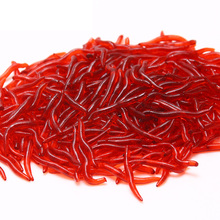 100 pcs/Lot Soft Lure Fishing Bait Simulation Earthworm Red Worms Artificial Fishing Lure Tackle Lifelike Fishy Smell Lures 2024 - buy cheap