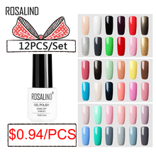 (12PCS/SET)ROSALIND UV Gel Nail Polish Set For Nail Extension Kit Nail Art Gel Varnishes Acrylic Design Manicure Set Base Top 2024 - buy cheap