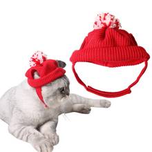 Милая шляпа для животных, шерстяной шарик, зимние шапки для кошек и собак, Рождественский костюм, шапки, теплые аксессуары для груминга собак 2024 - купить недорого