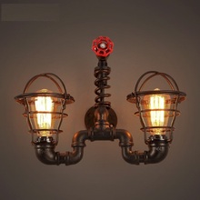 Loft Style Creative Double Water Pipe Lamp Industrial Edison Wall Sconce Antique Vintage Wall Light Fixtures For Home Lighting 2024 - buy cheap