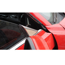 Para ford mustang 2015 2016 2017 2 pçs exterior do carro porta da frente janela triângulo capa guarnição moldura adesivos estilo abs 2024 - compre barato