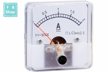 Medidor amperométrico quadrado de painel analógico, medidor de amperômetro cabeça 2a 5a 10a 20a 30a 40a 50a 60a 75a 100a dc 2024 - compre barato