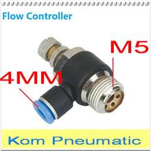 SL4-M5 Pneumatic 4MM Tube Pipe Hose Air Fittings Quick Push In M5 Pressure Regulate Connector Flow Control SL04-M5 Adjuster 2024 - buy cheap