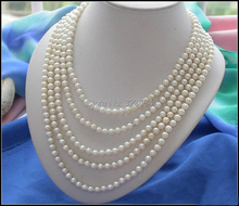 100" 7-8MM white ROUND FRESHWATER PEARL NECKLACE 2024 - buy cheap