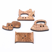 Sewing Machine Natural Wooden Buttons Scrapbooking Crafts for Handmade Accessory Sewing Home Botones 20-30mm 20pcs MT1606-TO 2024 - buy cheap