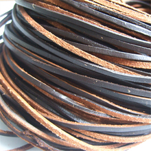 5 Yards Brown Soft Coarse Flat Genuine Leather Cord For Necklace Bracelet Making Rope DIY Fashion Jewelry Accessories 3*2mm 2024 - buy cheap