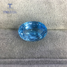 Tbj natural oval cut bird nest shinning cutting approx. 20-25ct natural loose blue topaz gemstone for diy jewelry 2024 - buy cheap