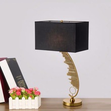 Creative Art Design Bedside Desk Lamp Living room Table Lamp Bedroom Light Home Deco Gold Body Cloth Lampshade E27 Bulb 2024 - buy cheap