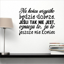 Wszystko Bedzie Dobrze Vinyl Wall Sticker Poland Bedroom Wall Decor , Polskie Language Wall Stickers For Living Room Decoration 2024 - buy cheap