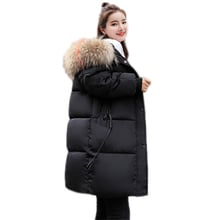 Tamanho grande casaco feminino casacos de algodão mulher parka inverno feminino jaqueta de algodão quente casaco de pele das mulheres hoodies longo parkas ljj 2024 - compre barato