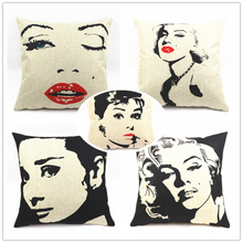 Free Shipping Custom 40/45/50/60cm Polyester Fabric Digital Portrait Print Cushion Cover HT-PCILPC-D-1-5 2024 - buy cheap