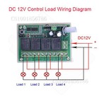 Interruptor de controle remoto sem fio, dc 12v 10a 2 4ch canal rf receptor transmissor 315 mhz 433 mhz 3 modos de operação bloqueio automático - compare preços