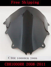 For Honda CBR1000RR 2008-2011 CBR1000 CBR1000R CBR 1000 1000RR motorcycle Double bubble windshield windscreen Black 2024 - buy cheap